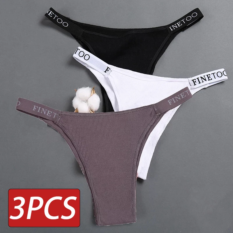 3PCS/Set Cotton Panties Women Sexy FINETOO Letter Waist Female Underpants Women's Lingerie Thong Pantys Underwear Intimates
3PCS/Set Cotton Panties Women Sexy FINETOO Letter Waist Female Underpants Women's Lingerie Thong Pantys Underwear Intimates