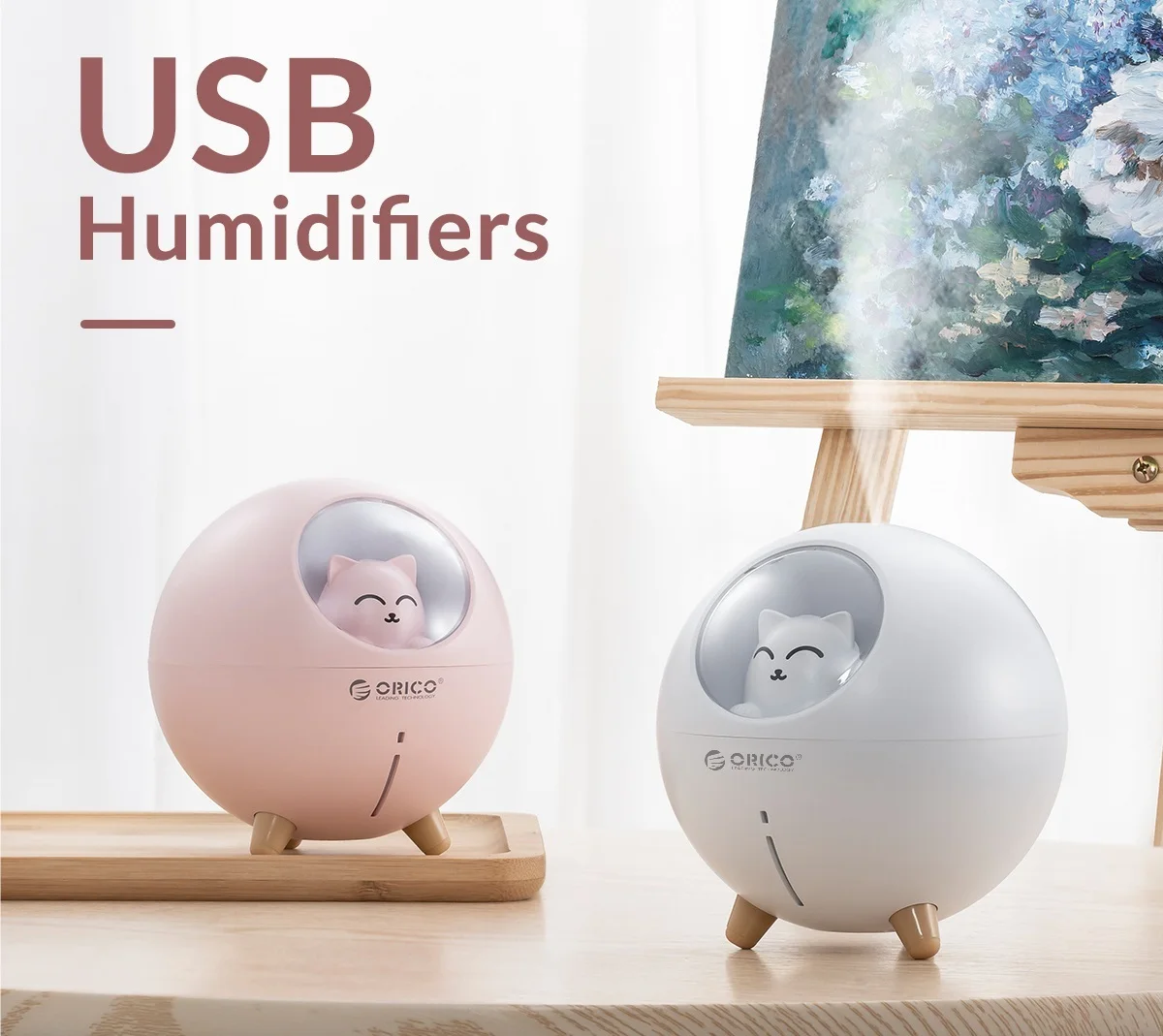 ORICO USB Air Humidifier Aroma Essential Oil Diffuser for Home Car Cute Pet USB Fogger Mist Maker with LED Night Lamp 
ORICO USB Air Humidifier Aroma Essential Oil Diffuser for Home Car Cute Pet USB Fogger Mist Maker with LED Night Lamp