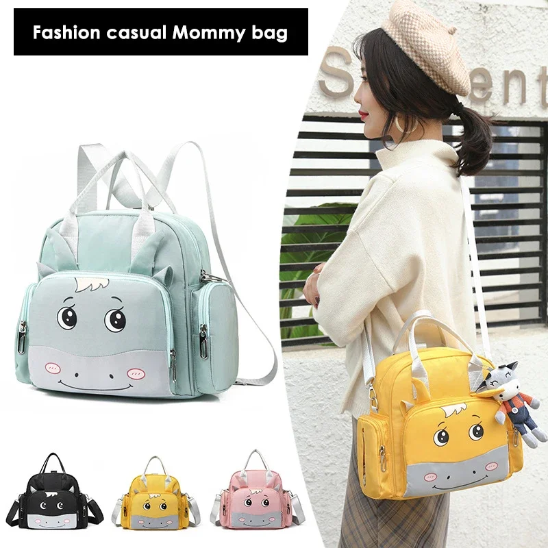 

Cow Maternity Bag for Baby for Mom Cartoon Pattern Maternity Backpack Baby Nappy Bag Waterproof Travel Diaper Bags Packages