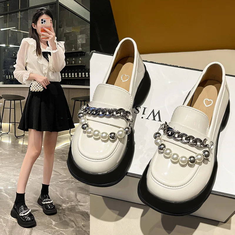 Women's Shoes Platform Black Flats Autumn Slip-on Oxfords Round Toe Female Footwear British Style Clogs Retro Fall Slip On Leath
Women's Shoes Platform Black Flats Autumn Slip-on Oxfords Round Toe Female Footwear British Style Clogs Retro Fall Slip On Leath