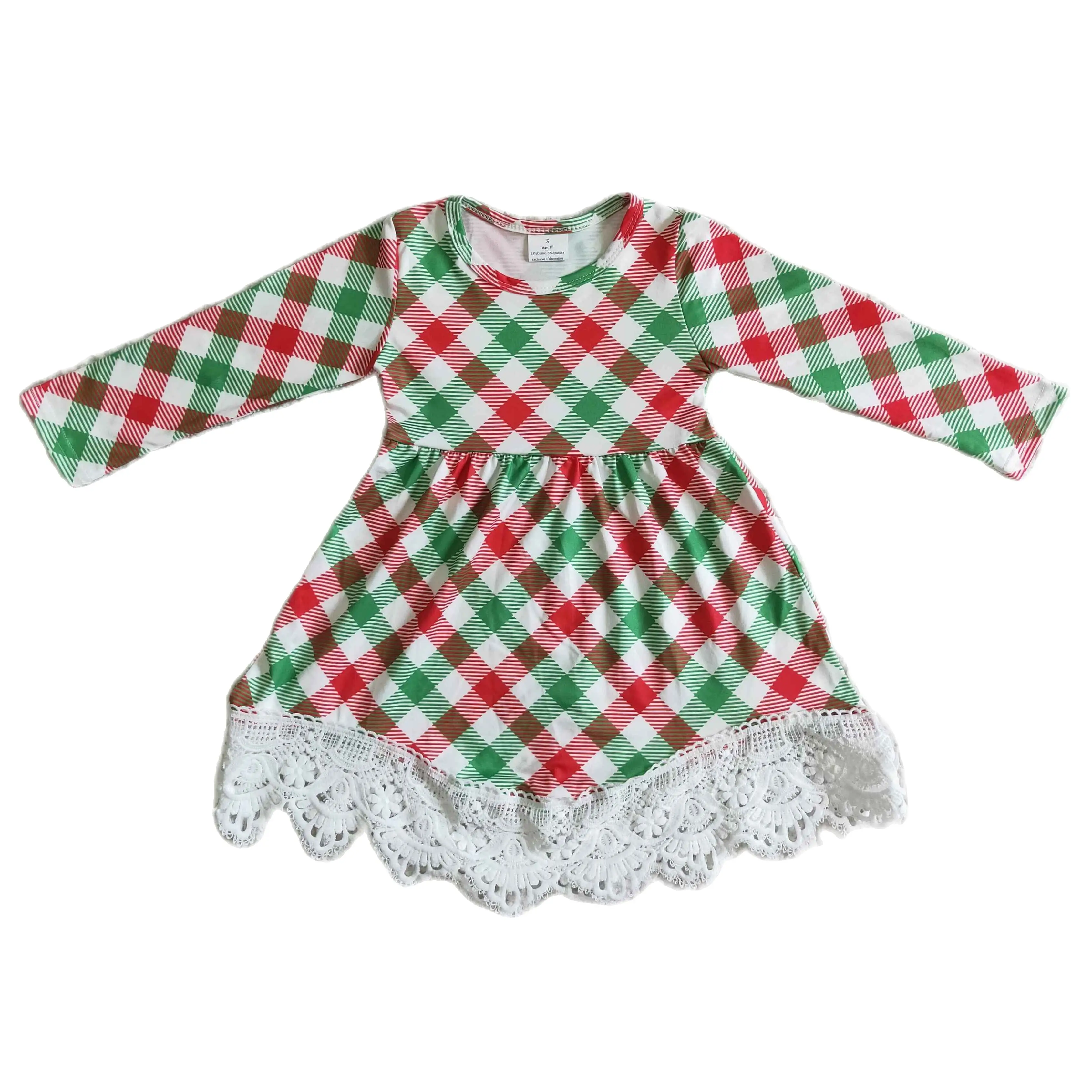 GLD0023 Girls Dress Fall Winter Baby Clothing Over Knee Red And Green Plaid Lace Long-sleeved Dress
GLD0023 Girls Dress Fall Winter Baby Clothing Over Knee Red And Green Plaid Lace Long-sleeved Dress
