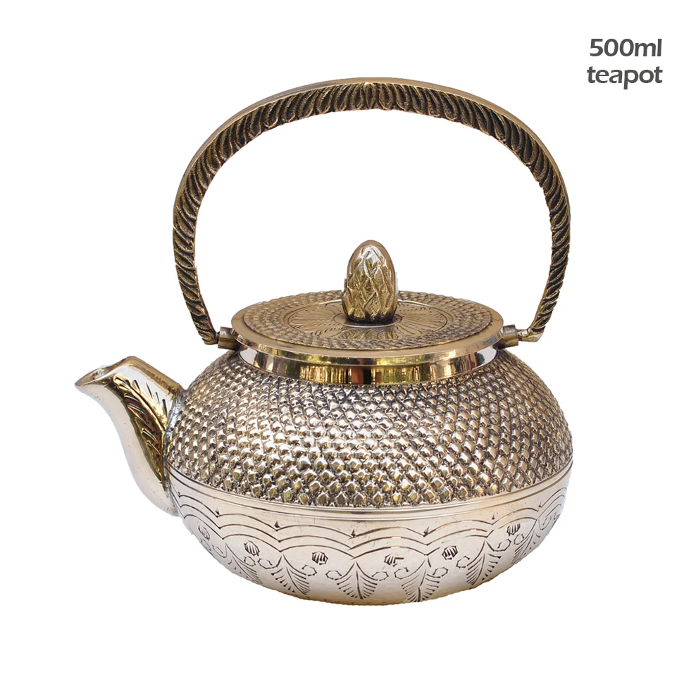Набор из 6 предметов пакистанский чайный сервиз винтажный латунный плоский