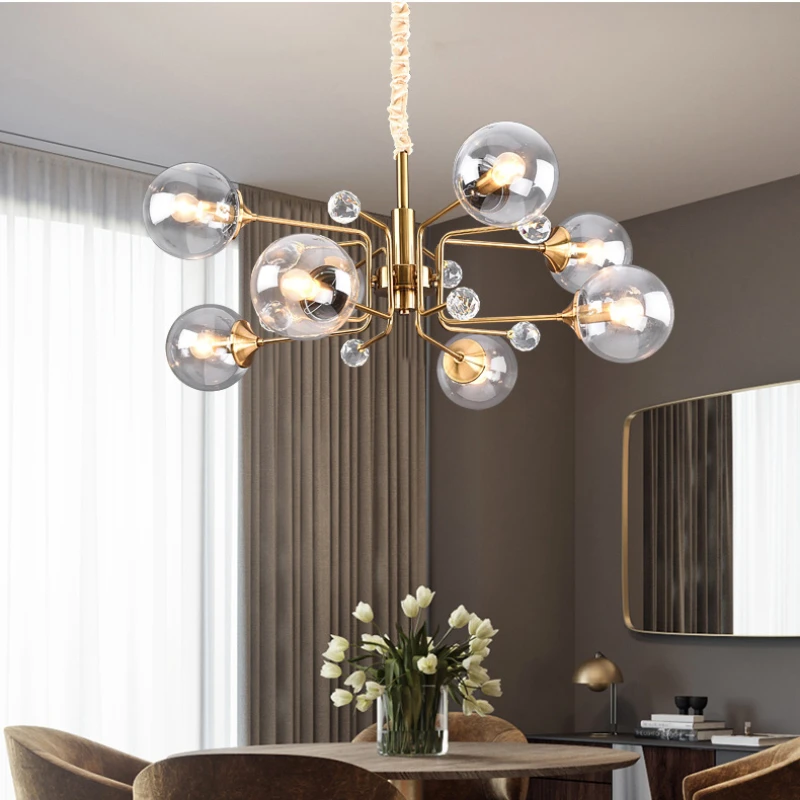 SANDYHA Nordic Modern Chandelier Villa Home Decor Living Dining Room Bedroom Luxury Glass Ball Kitchen Pendant Light Fixtures
SANDYHA Nordic Modern Chandelier Villa Home Decor Living Dining Room Bedroom Luxury Glass Ball Kitchen Pendant Light Fixtures