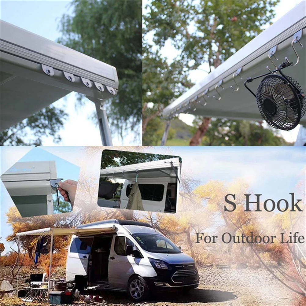 8x Hook Rack With Holes + 8x S Hook Awning Camping Accessory Hooks For Hanging Bath Towels /Bathrobes /Umbrellas /Dresses /hats
8x Hook Rack With Holes + 8x S Hook Awning Camping Accessory Hooks For Hanging Bath Towels /Bathrobes /Umbrellas /Dresses /hats