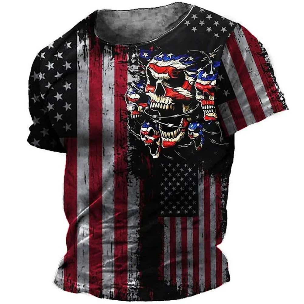 Men's Retro American T-shirt, Casual Round Neck T-shirt, 3D American Flag Pattern, Large Short Sleeve Street T-shirt, Top
Men's Retro American T-shirt, Casual Round Neck T-shirt, 3D American Flag Pattern, Large Short Sleeve Street T-shirt, Top