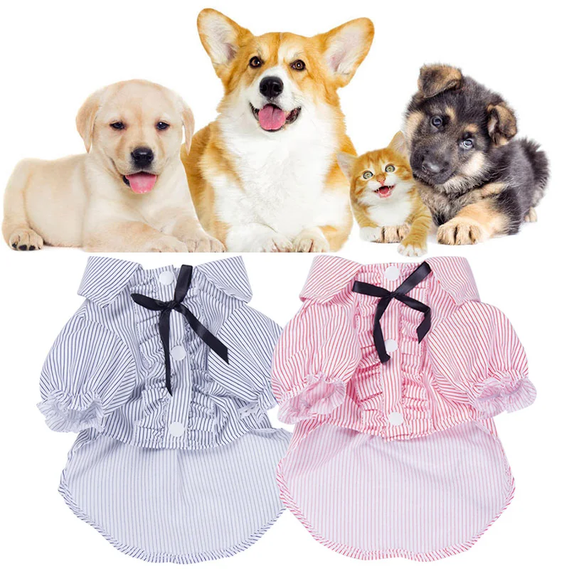 Sweet Bowtie Dog Shirts striped Pet Dog Clothes for Small Dogs Cotton Puppy Cat Clothing Half sleeve dog shirt Vest Chihuahua
Sweet Bowtie Dog Shirts striped Pet Dog Clothes for Small Dogs Cotton Puppy Cat Clothing Half sleeve dog shirt Vest Chihuahua