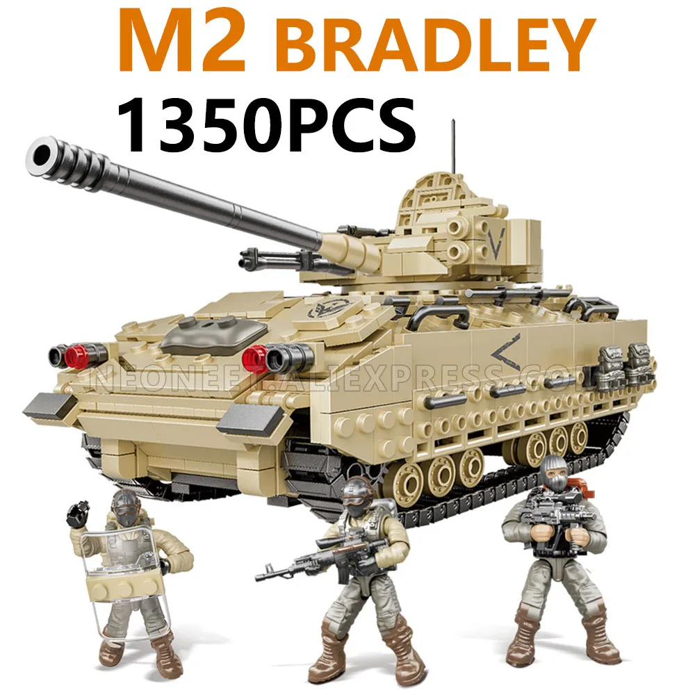 MOC WW2 Military Stryker Vehicle M26 M2 BRADLEY Tank Halftrack Car Truck Model Building Blocks Army Action Figures
MOC WW2 Military Stryker Vehicle M26 M2 BRADLEY Tank Halftrack Car Truck Model Building Blocks Army Action Figures