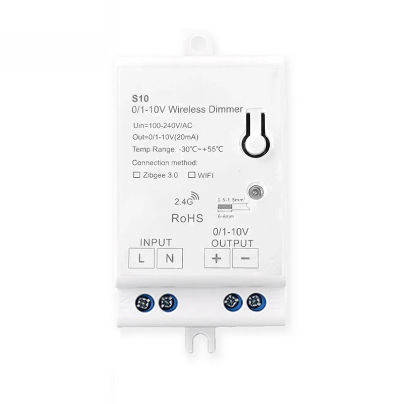 AC100-240V Zigbee 0/1-10V LED Light Dimmer Controller Smart Life Tuya Control App For 0-10V LED Dimmable Power Drive
AC100-240V Zigbee 0/1-10V LED Light Dimmer Controller Smart Life Tuya Control App For 0-10V LED Dimmable Power Drive