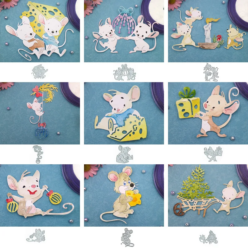 Mouse Series Metal Die Cutters for Scrapbooking Tools Card Making Cutting Dies Knife Mold Templates Craft Blade Punch Stencils
Mouse Series Metal Die Cutters for Scrapbooking Tools Card Making Cutting Dies Knife Mold Templates Craft Blade Punch Stencils