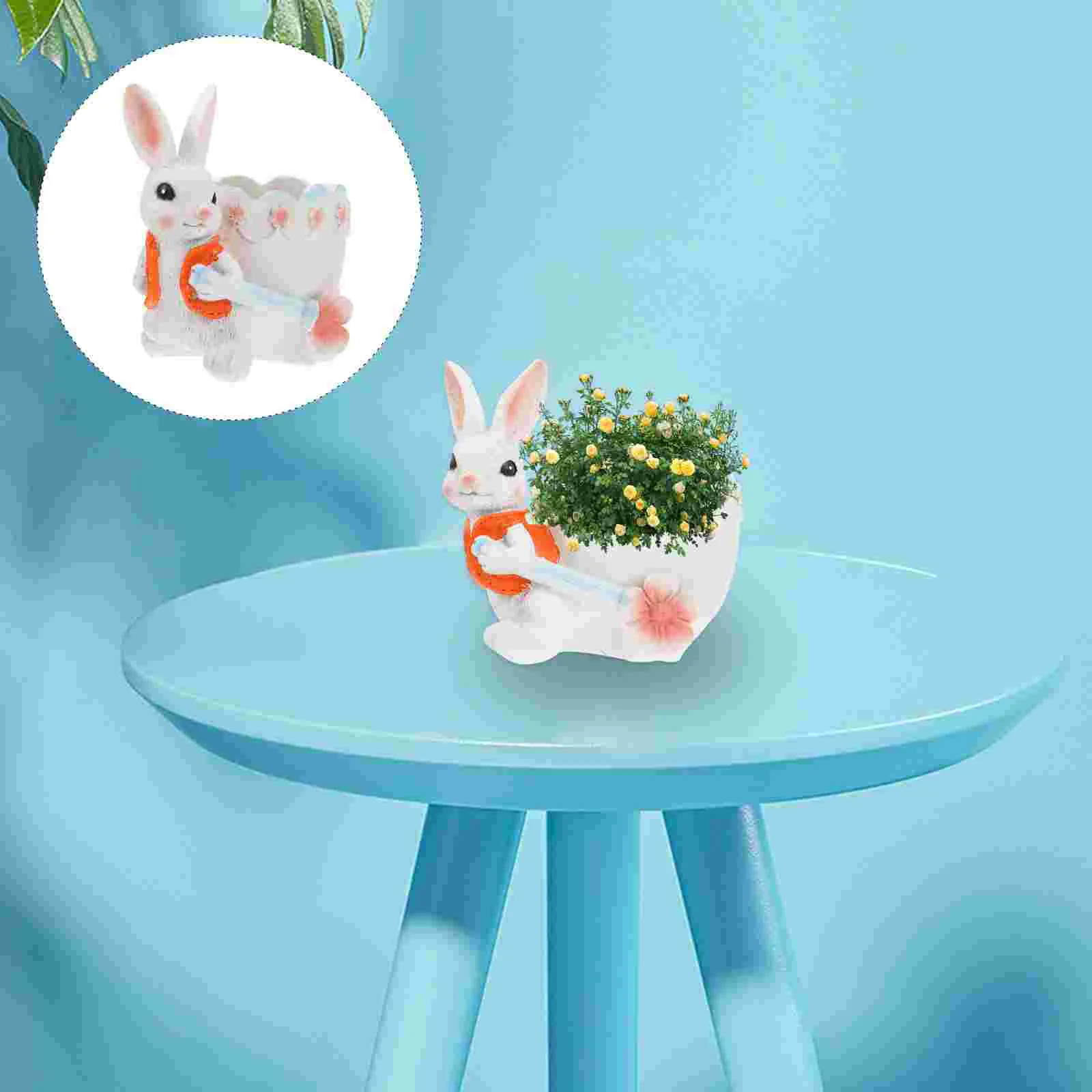 Idyllic Decoration Flowerpot Green Vase Bunny Succulent Pot Decorate Rabbit Succulent Planter Resin Planting Pot Office 
Idyllic Decoration Flowerpot Green Vase Bunny Succulent Pot Decorate Rabbit Succulent Planter Resin Planting Pot Office