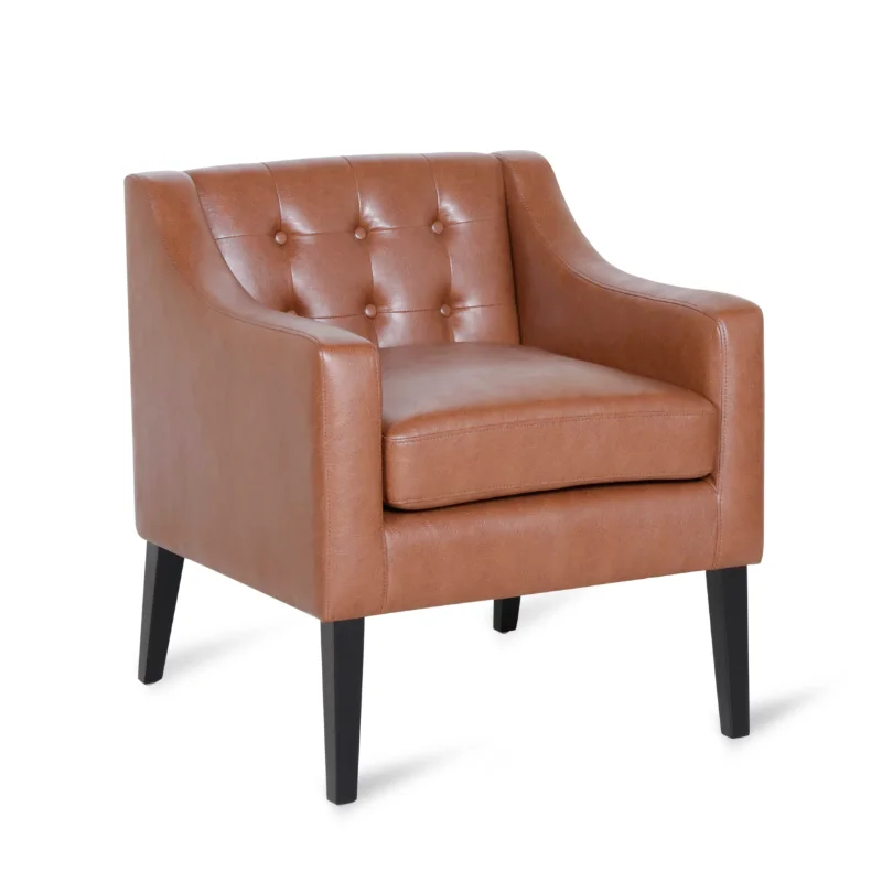 Noble House Annisa Faux Leather Club Chair, Cognac Brown and Espresso
Noble House Annisa Faux Leather Club Chair, Cognac Brown and Espresso