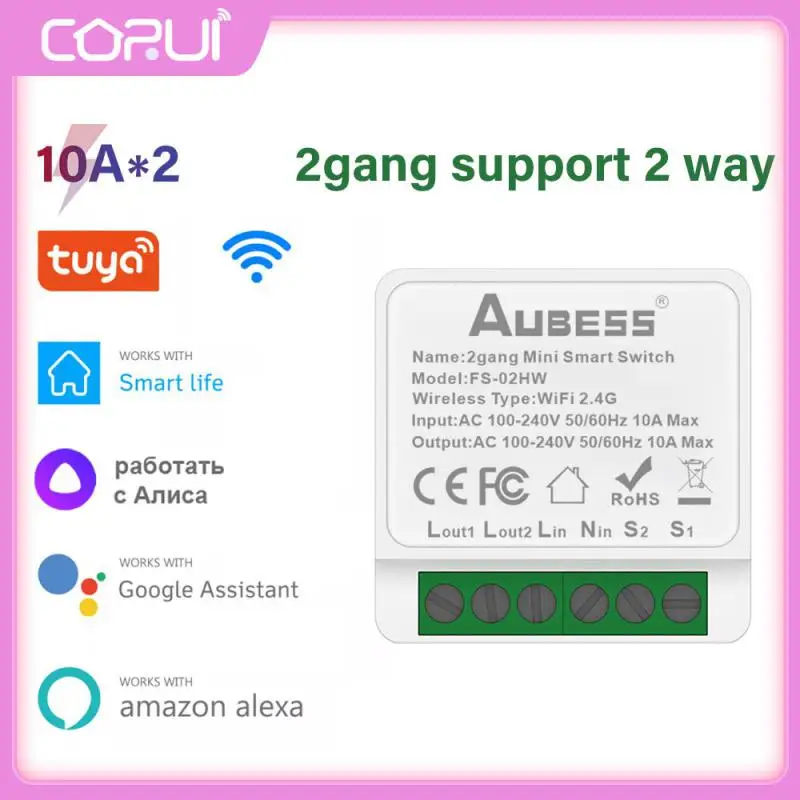 2 Gang App Timer Relay Module Voice Control Wifi Mini Smart Switch Tuya Support Two Way Smart Wifi Switch Smart Home Wireless
2 Gang App Timer Relay Module Voice Control Wifi Mini Smart Switch Tuya Support Two Way Smart Wifi Switch Smart Home Wireless