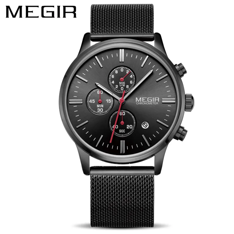 MEGIR Watch Men Stainless Steel Quartz Watches Chronograph Waterproof Business Clock Date Wrist Watch relogios masculino
MEGIR Watch Men Stainless Steel Quartz Watches Chronograph Waterproof Business Clock Date Wrist Watch relogios masculino