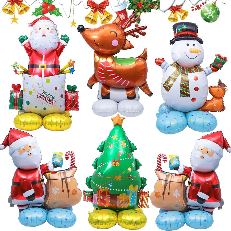 New Christmas Balloon Cartoon Aluminum Film Balloon Xmas Tree Snowman Santa Inflatable Base Standing Balloon Party Decorations
New Christmas Balloon Cartoon Aluminum Film Balloon Xmas Tree Snowman Santa Inflatable Base Standing Balloon Party Decorations