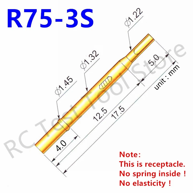 Диагностический штырь R75-3S внутренний диаметр 1 32 мм 100