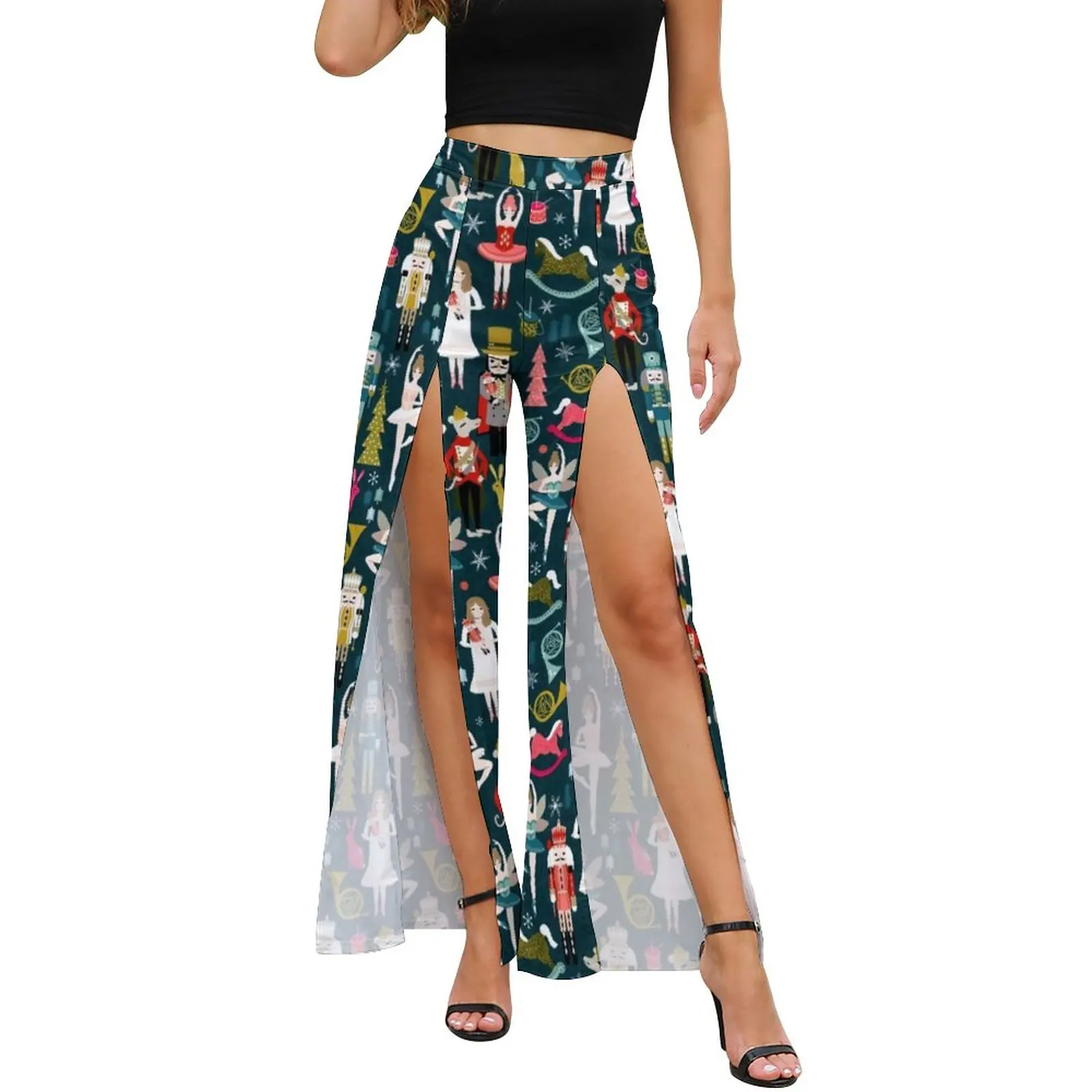 Funny Music Pants Spring Nutcracker Ballet Night Club Wide Pants Female High Waisted Aesthetic Print Trousers 
Funny Music Pants Spring Nutcracker Ballet Night Club Wide Pants Female High Waisted Aesthetic Print Trousers