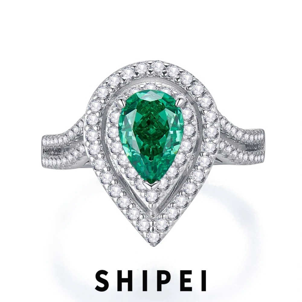 SHIPEI Vintage 925 Sterling Silver Pear 6*9 MM Simulated Emerald Gemstone Women Ring Wedding Engagement Fine Jewelry Wholesale
SHIPEI Vintage 925 Sterling Silver Pear 6*9 MM Simulated Emerald Gemstone Women Ring Wedding Engagement Fine Jewelry Wholesale