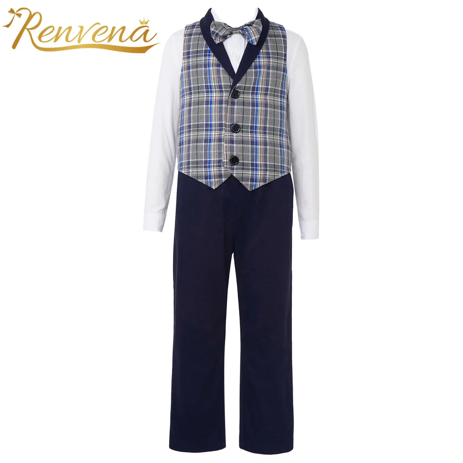 Kids Gentleman Plaid Outfit Wedding Suits for Boy Birthday Party Formal Dress Outfits Children Clothing Set Flower Boy's Clothes
Kids Gentleman Plaid Outfit Wedding Suits for Boy Birthday Party Formal Dress Outfits Children Clothing Set Flower Boy's Clothes