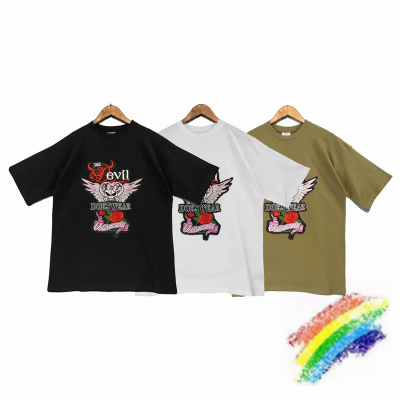 2022ss Vetements Embroidered Devil T Shirt Men Women 1:1 High Quality Peace Out Vetements T shirt Oversize Tops Tee Short Sleeve
2022ss Vetements Embroidered Devil T Shirt Men Women 1:1 High Quality Peace Out Vetements T shirt Oversize Tops Tee Short Sleeve