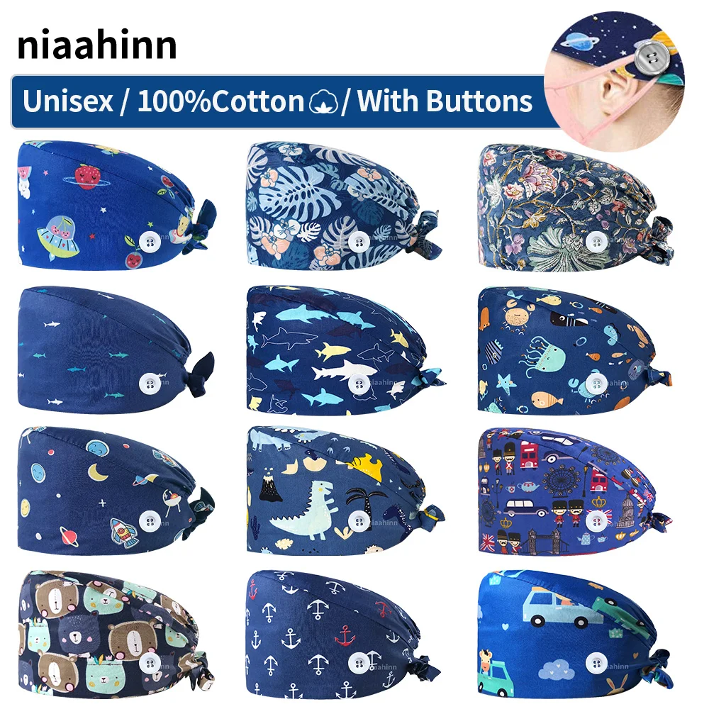 Male and Female Operating Room Doctor Caps 100% Cotton Scrub Hat Cartoon Printed Medical Hats Surgical Cap Pet Clinic Nurse Caps
Male and Female Operating Room Doctor Caps 100% Cotton Scrub Hat Cartoon Printed Medical Hats Surgical Cap Pet Clinic Nurse Caps