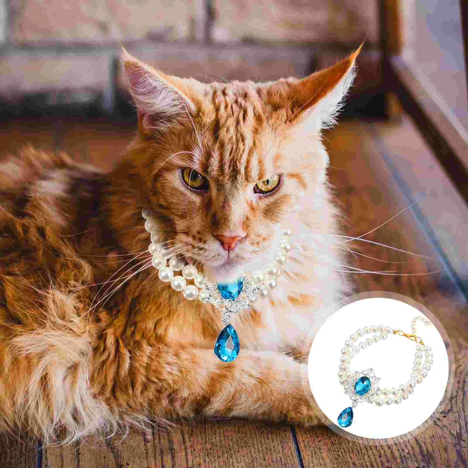 Pet Necklace Decorative Pearl Adjustable Cat Collar Party Decoration Choker Dog Cats Dogs
Pet Necklace Decorative Pearl Adjustable Cat Collar Party Decoration Choker Dog Cats Dogs