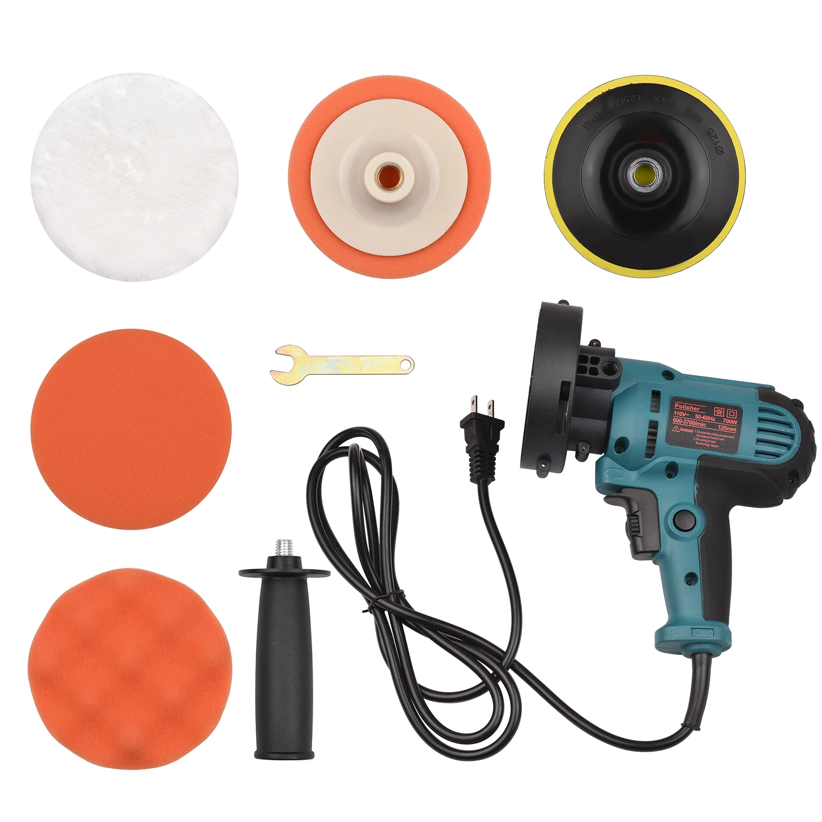 5-inch Electric Car Polisher Kit 700W Auto Car Polisher Buffer with Detachable Rotary Tool 600-3700RPM Speed Regulation
5-inch Electric Car Polisher Kit 700W Auto Car Polisher Buffer with Detachable Rotary Tool 600-3700RPM Speed Regulation
