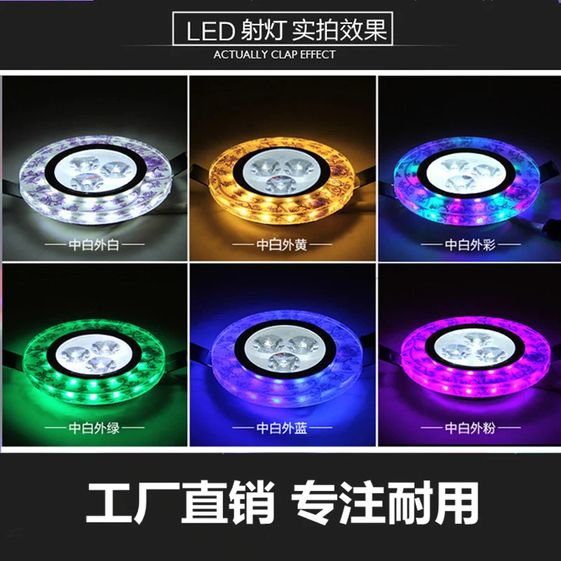 

High Quality Crystal LED 3W Led Downlight 300lm Spot Lights Mini Down Lamp Bedroom Lighting AC110V-220V
