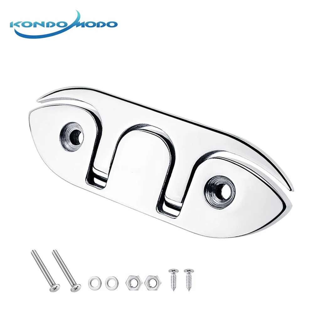 316 Stainless Steel 120mm Boat Flip Up Folding Pull Up Cleat Dock Deck Marine Hardware Line Rope Mooring Cleat Boat Accessories
316 Stainless Steel 120mm Boat Flip Up Folding Pull Up Cleat Dock Deck Marine Hardware Line Rope Mooring Cleat Boat Accessories