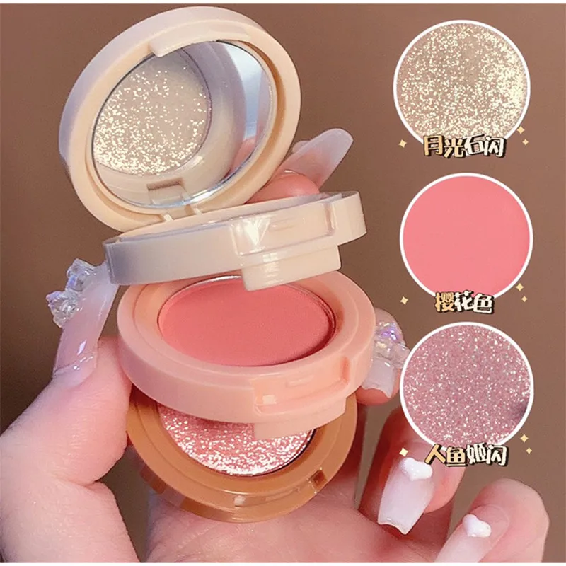 2022 new high-gloss blush three-in-one plate with delicate powder not easy to fly powder one plate for multi-purpose
2022 new high-gloss blush three-in-one plate with delicate powder not easy to fly powder one plate for multi-purpose