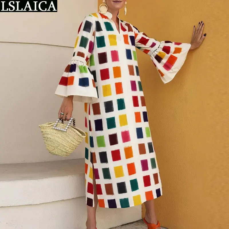 Dresses For Women Hem Split Elegant Gown Loose African Streetwear Casual ALine Fall Winter Clothing Woman 2023 Long Sleeve Dress
Dresses For Women Hem Split Elegant Gown Loose African Streetwear Casual ALine Fall Winter Clothing Woman 2023 Long Sleeve Dress