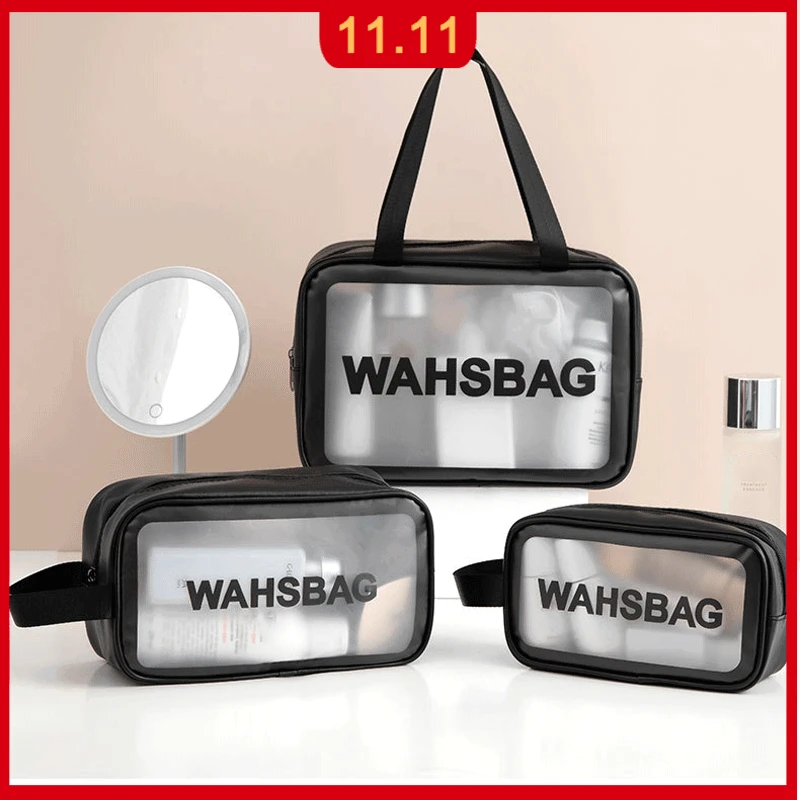 Cosmetic Portable Bag Waterproof PVC Travel Organizers Large Capacity Transparent Zipper Toiletry Storage Bag Makeup Handbags
Cosmetic Portable Bag Waterproof PVC Travel Organizers Large Capacity Transparent Zipper Toiletry Storage Bag Makeup Handbags