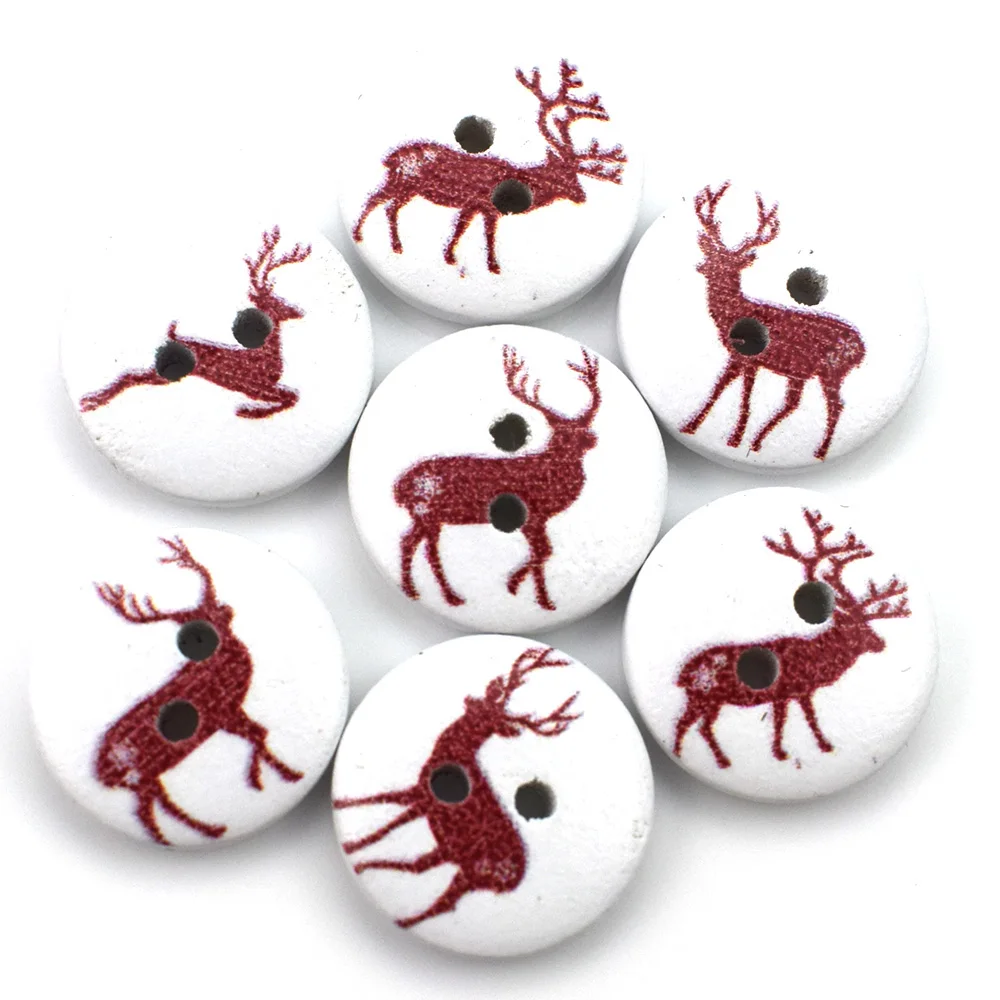 50PCS 15MM 2 Hole Christmas Elk Round Wood Buttons Home Clothing Sewing Scrapbooking Decor Handmade DIY Wooden Button
50PCS 15MM 2 Hole Christmas Elk Round Wood Buttons Home Clothing Sewing Scrapbooking Decor Handmade DIY Wooden Button