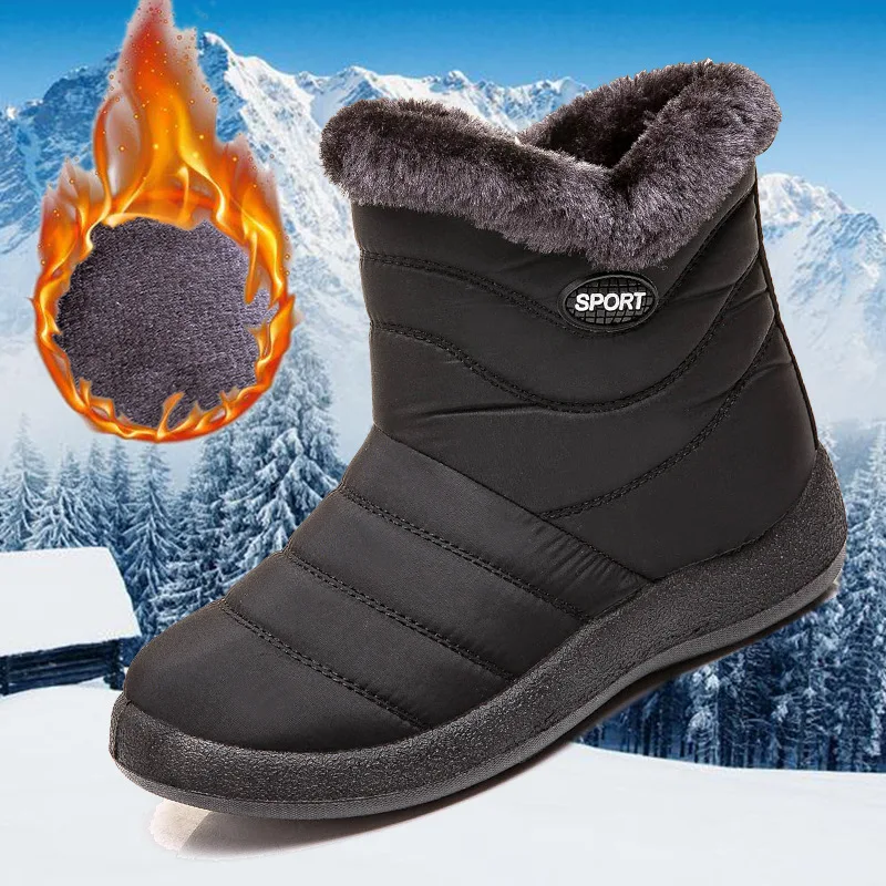 New Warm and Thick Fleece Boots Women's High-top Cotton Shoes Waterproof Fashion Snow Boots Lightweight Non-slip Women's Boots
New Warm and Thick Fleece Boots Women's High-top Cotton Shoes Waterproof Fashion Snow Boots Lightweight Non-slip Women's Boots