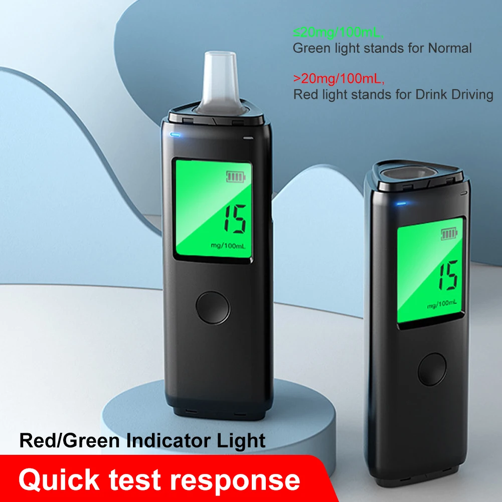 Portable Breathalyzer Professional Alcohol Tester High Accuracy Digital Display Rechargeable Breath Tester Tool with Mouthpiece
Portable Breathalyzer Professional Alcohol Tester High Accuracy Digital Display Rechargeable Breath Tester Tool with Mouthpiece