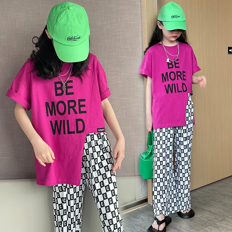 teens Girls clothes Sets Short T-shirt+Wide Leg Pants Two-Pieces Suit Summer Kids Clothes Casual School Tracksuit for Children
teens Girls clothes Sets Short T-shirt+Wide Leg Pants Two-Pieces Suit Summer Kids Clothes Casual School Tracksuit for Children