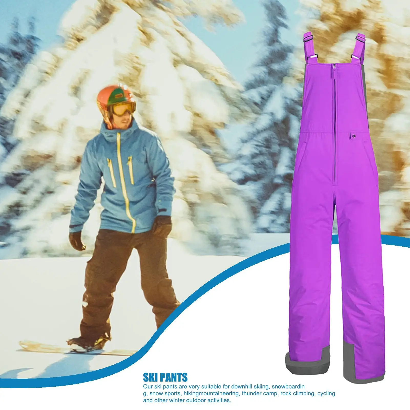 High-quality Bib Ski Pants Waterproof Windproof Warm Overalls Double-Layer Trouser Leg Insulated Bib Overalls for Women and Men
High-quality Bib Ski Pants Waterproof Windproof Warm Overalls Double-Layer Trouser Leg Insulated Bib Overalls for Women and Men