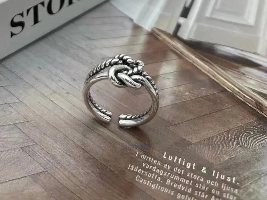 Hot selling new heart knot open adjustable ring for women female guarantee 100% S925 Sterling Silver fashion jewelry
Hot selling new heart knot open adjustable ring for women female guarantee 100% S925 Sterling Silver fashion jewelry