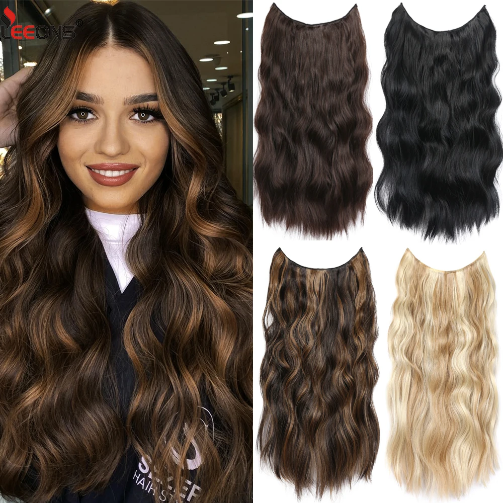 Long Invisiable Wire Hair Extensions With Transparent Wire Two Clips Secert Synthetic Hairpieces 20" Wavy Hairpiece For Women 
Long Invisiable Wire Hair Extensions With Transparent Wire Two Clips Secert Synthetic Hairpieces 20" Wavy Hairpiece For Women