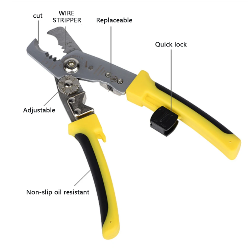 Stripper Electric Cable Stripper Cutter Multifunctional Wire Cut Scissors Stripping Pliers For Electric Line Cutting Hand tools
Stripper Electric Cable Stripper Cutter Multifunctional Wire Cut Scissors Stripping Pliers For Electric Line Cutting Hand tools