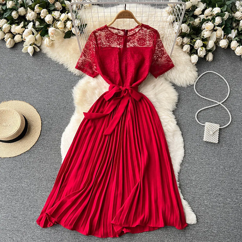 2022 lace patchwork bandage pleated long Dress summer sexy Party high waist dress Women casual elegant tunic beach holiday dress
2022 lace patchwork bandage pleated long Dress summer sexy Party high waist dress Women casual elegant tunic beach holiday dress