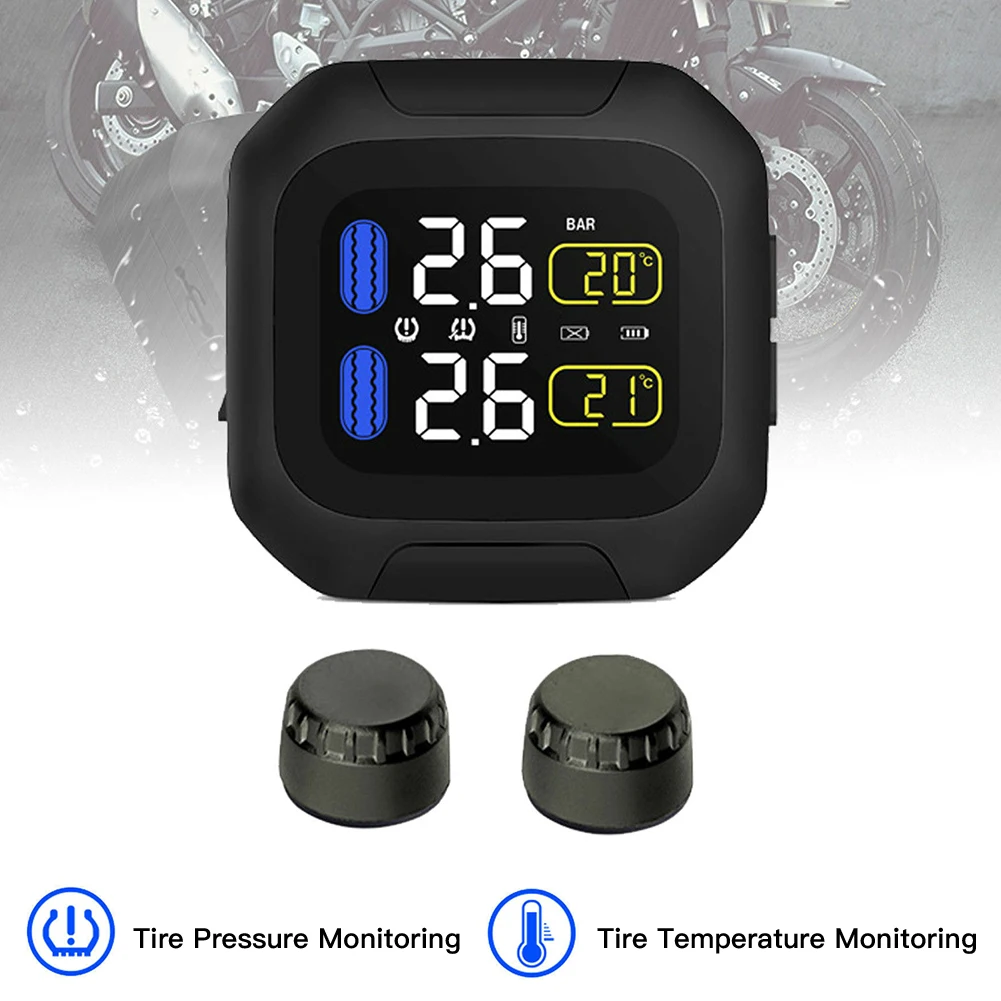 Smart Car TPMS Tire Pressure Monitoring System Motorcycle Pressure Monitor System w/2 External Sensors Waterproof Sensors
Smart Car TPMS Tire Pressure Monitoring System Motorcycle Pressure Monitor System w/2 External Sensors Waterproof Sensors