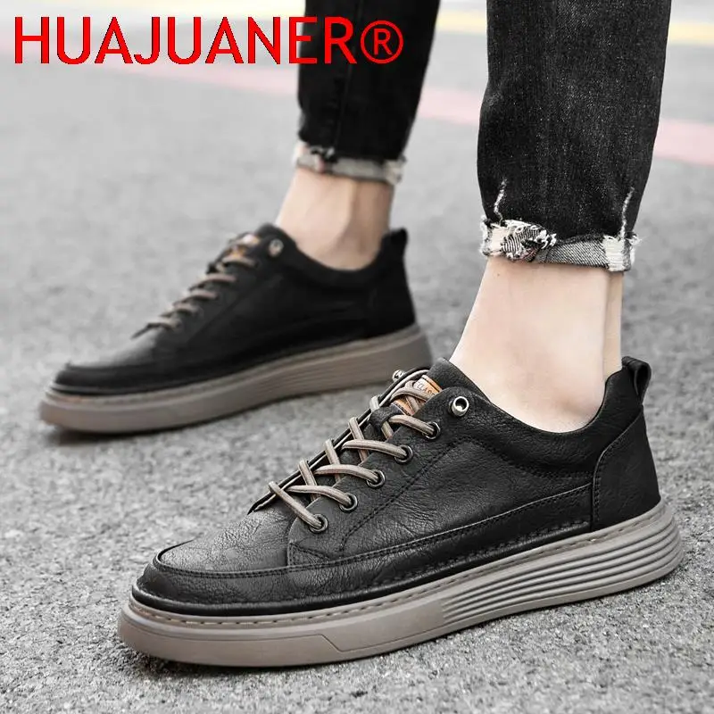 New Men's Genuine Leather Casual Shoes Fashion Mens Sneakers Black Leisure Walk Upscale Shoes Male Outdoor Skateboard Men Shoe
New Men's Genuine Leather Casual Shoes Fashion Mens Sneakers Black Leisure Walk Upscale Shoes Male Outdoor Skateboard Men Shoe