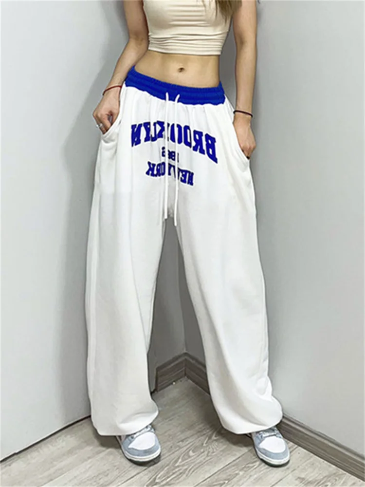 QWEEK Harajuku Letter Print White Joggers Sweatpants Women Oversized Korean Style Wide Sports Pants Kpop Hip Hop Trousers Female
QWEEK Harajuku Letter Print White Joggers Sweatpants Women Oversized Korean Style Wide Sports Pants Kpop Hip Hop Trousers Female
