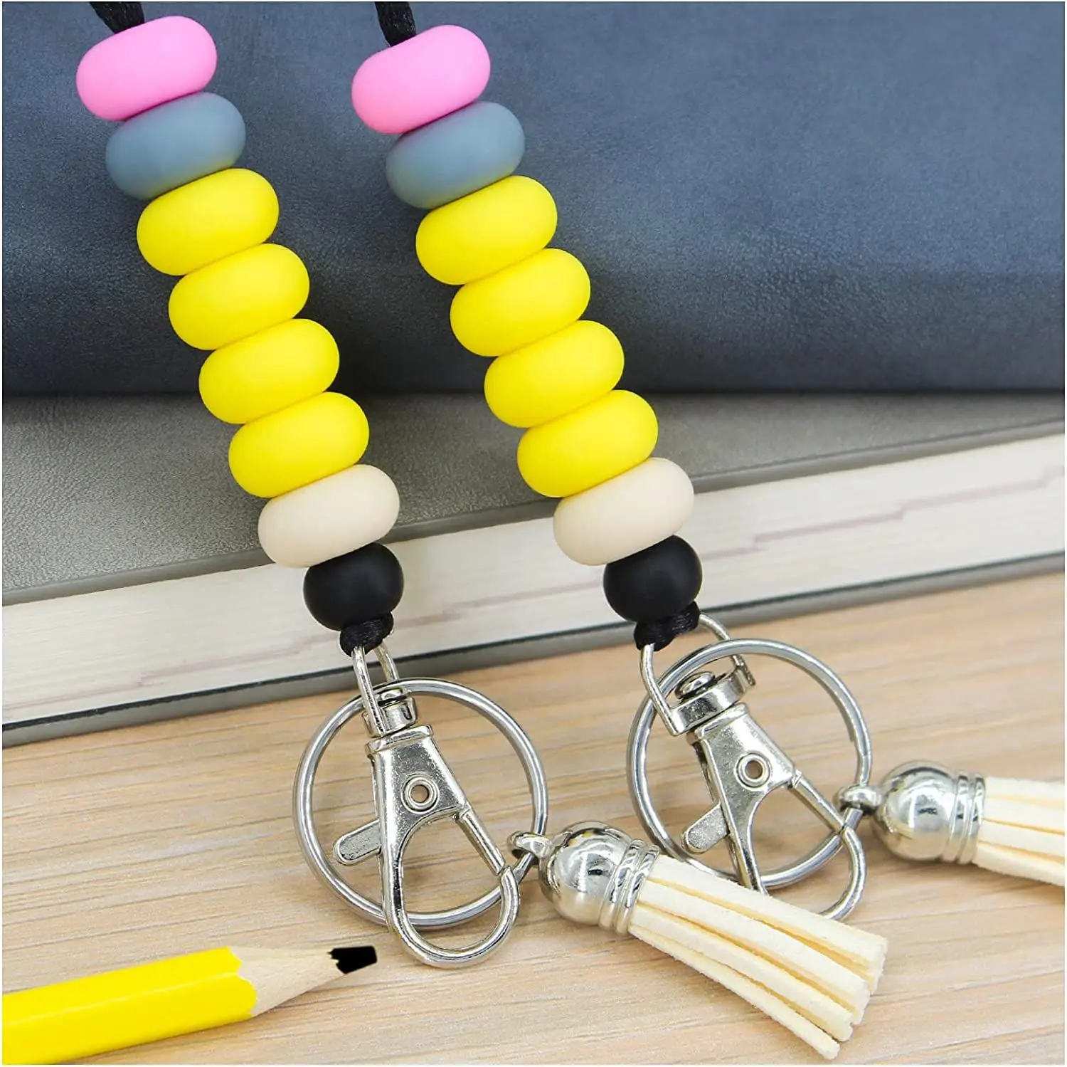 Cartoon Keychains Silicone Lanyards ID Badges Women Silicone Bead Lanyards Badge Holder Keys Chain Aesthetic Breakaway Teachers
Cartoon Keychains Silicone Lanyards ID Badges Women Silicone Bead Lanyards Badge Holder Keys Chain Aesthetic Breakaway Teachers