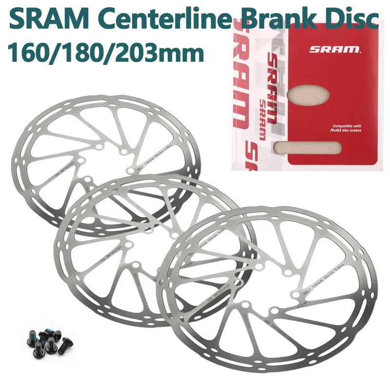 

SRAM Centerline Rotor 160mm 180mm 203mm Stainless Steel Hydraulic Brake Disc AVID G3 6 Bolts Rotors for MTB Road Bike Accessorie