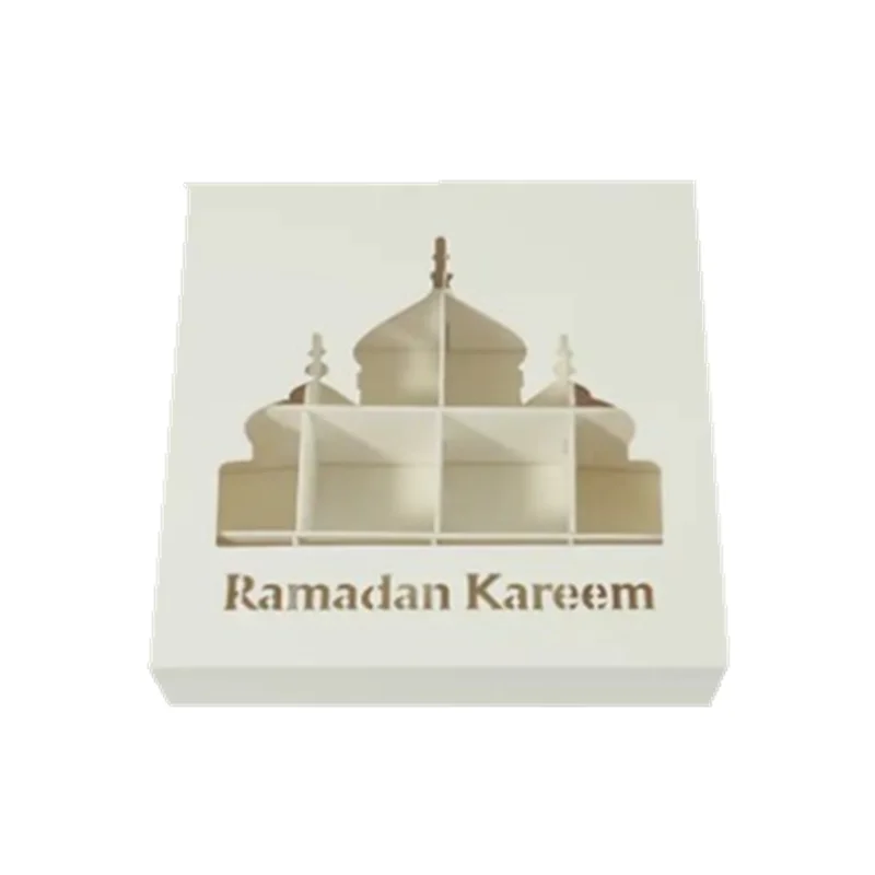 

1/2/5Pcs Eid Mubarak Gift Box Ramadan Kareem Candy Dragee Muslim Islamic 2023 Eid Al-fitr Packaging Paper Wrap for Business