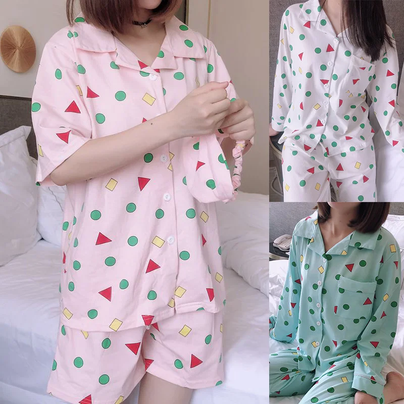 1Set Crayon Shin-chan Sleepwear Leisure Wear Homewear Comfortable Cotton Breathable Girls Hot Sale Women High Quality Pajamas
1Set Crayon Shin-chan Sleepwear Leisure Wear Homewear Comfortable Cotton Breathable Girls Hot Sale Women High Quality Pajamas