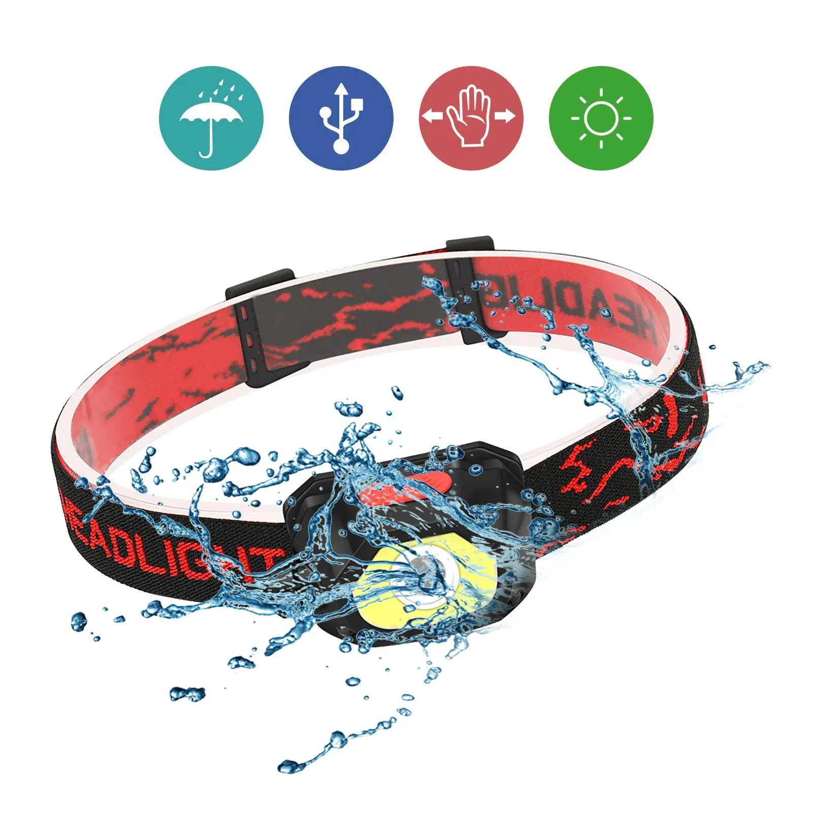 LED Head Torch USB Rechargeable Fishing Hiking Headlamp IPX4 Water-Resistant Camping Running Head Flashlight Headlight With Red
LED Head Torch USB Rechargeable Fishing Hiking Headlamp IPX4 Water-Resistant Camping Running Head Flashlight Headlight With Red
