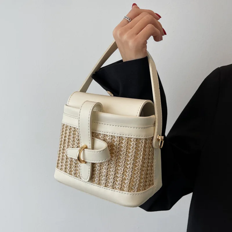 Summer Mini Straw Bucket Bags for Women Beach Vacation Crossbody Bags Lady Travel Purses and Handbags Female Shoulder Simple Bag
Summer Mini Straw Bucket Bags for Women Beach Vacation Crossbody Bags Lady Travel Purses and Handbags Female Shoulder Simple Bag