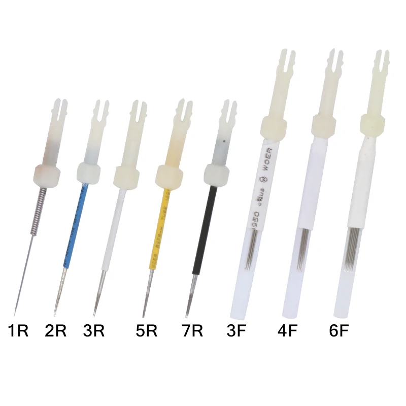 50pcs Dermograph 1R 2R 3R 5R 3F 7F 5F Original USA Mosaic Tattoo Machine Needle Agulhas 1 Prong for Permanent Makeup Eyebrow Lip
50pcs Dermograph 1R 2R 3R 5R 3F 7F 5F Original USA Mosaic Tattoo Machine Needle Agulhas 1 Prong for Permanent Makeup Eyebrow Lip